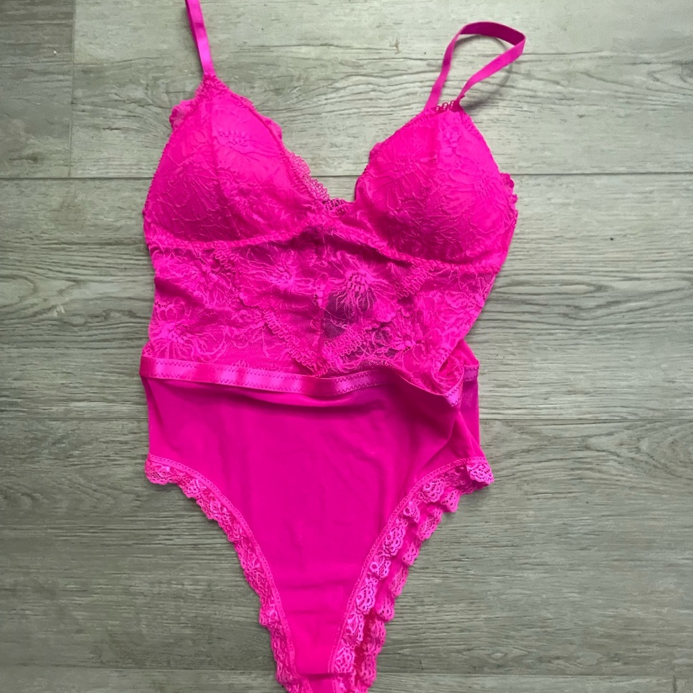 Say What? Hot Pink Lace Chemise